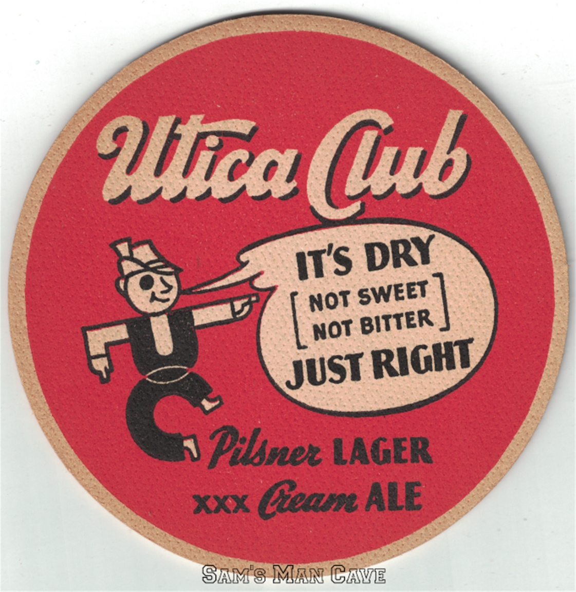 Utica Club Pilsner Lager Cream Ale Coaster