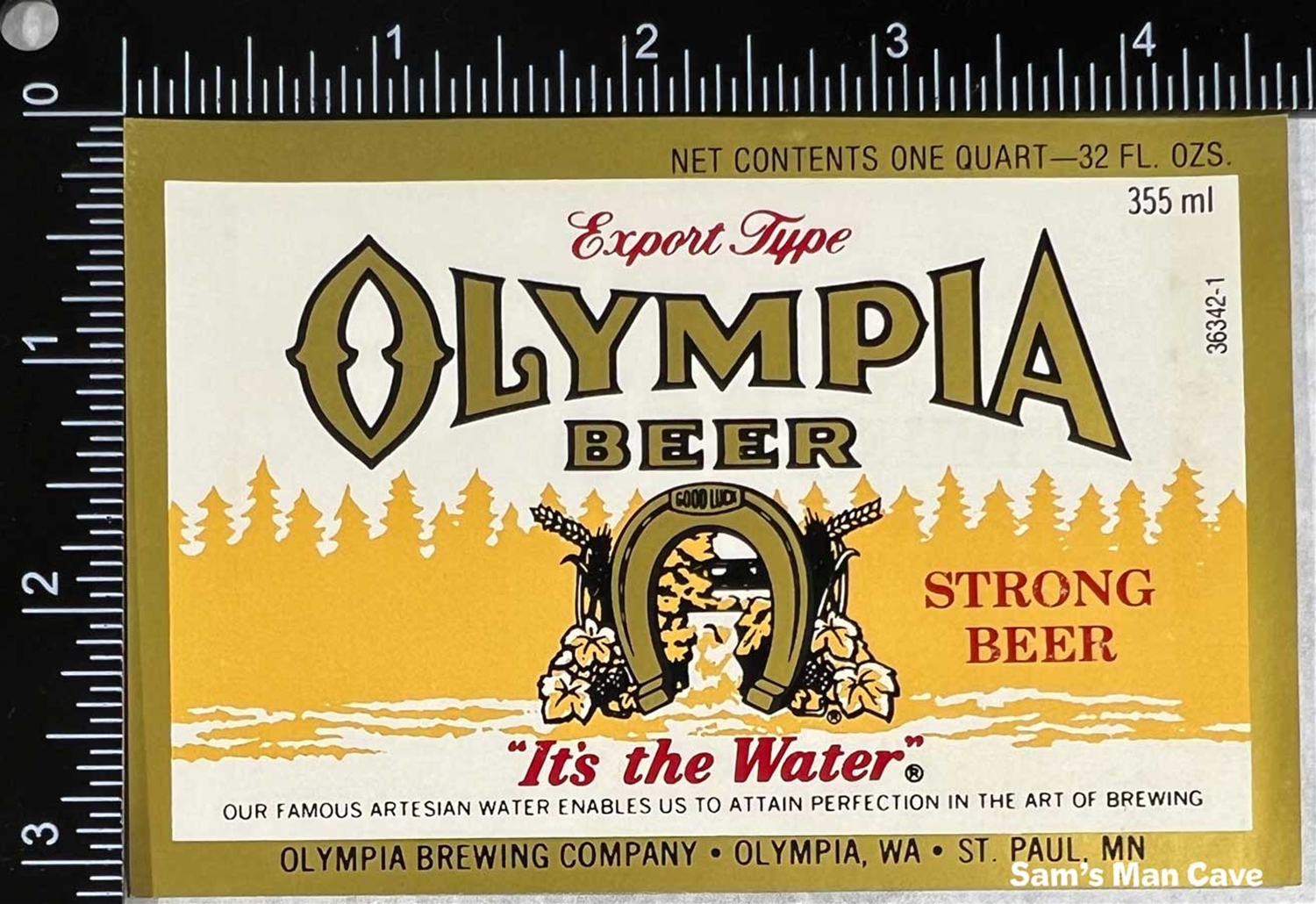 Olympia Strong Beer Label