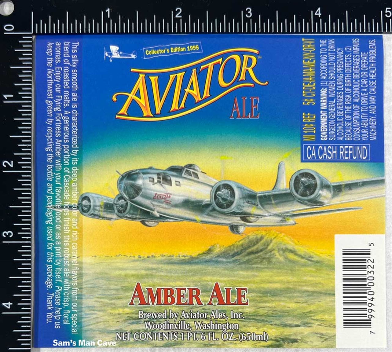 Aviator Ale Amber Ale Label