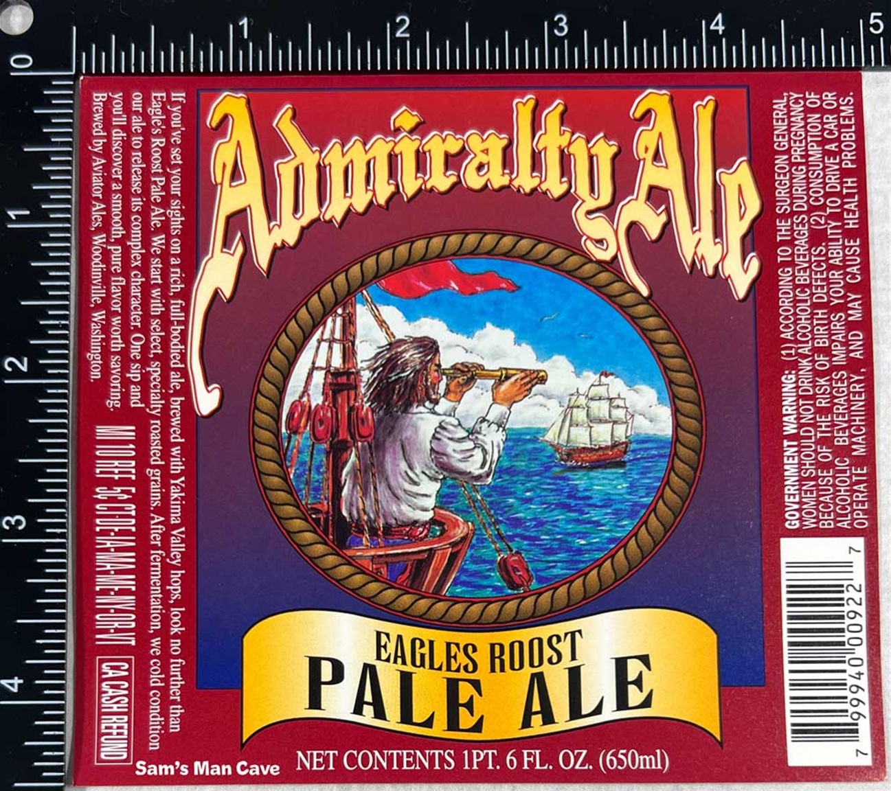 Admiralty Ale Eagles Roost Pale Ale Label