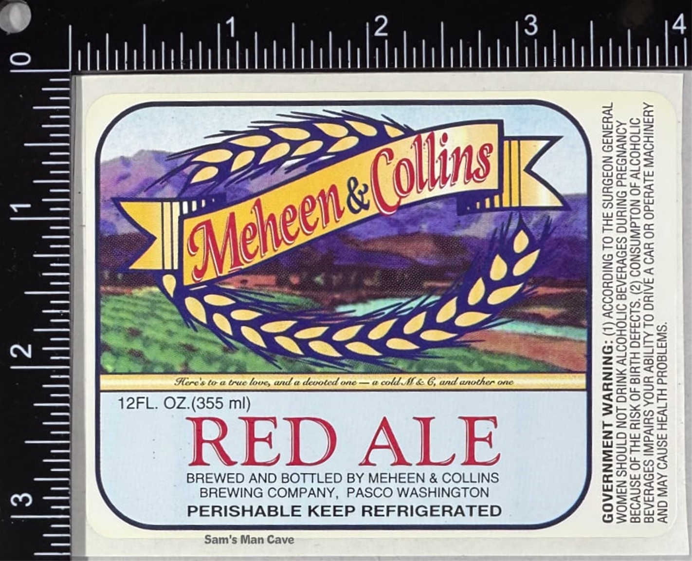 Meheen & Collins Red Ale Sticker Label