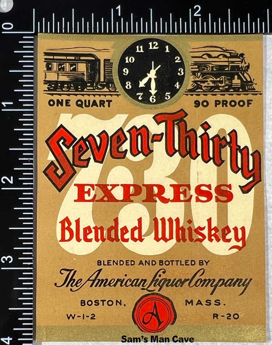 Seven-Thirty Express Blended Whiskey Label