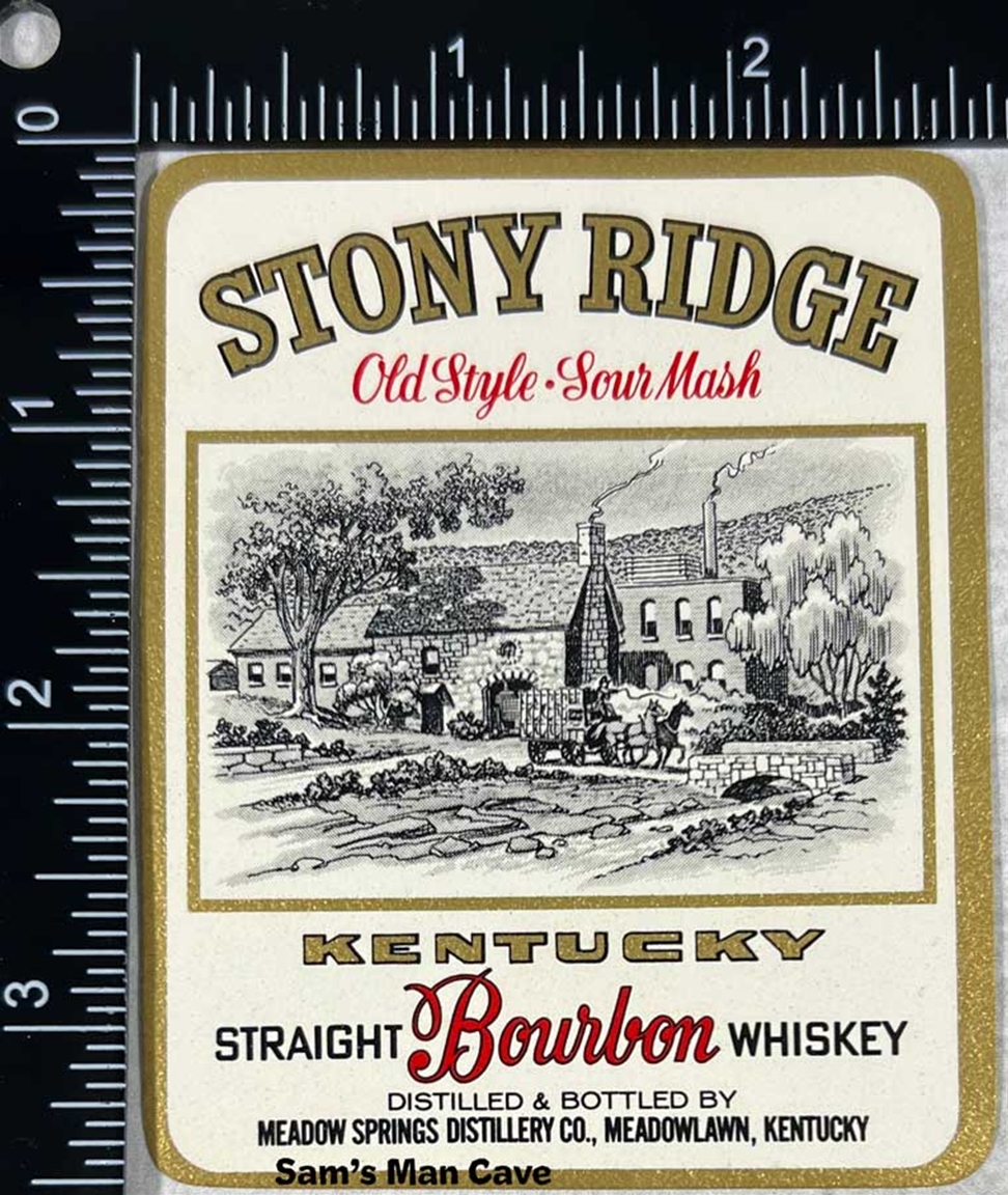 Stony Ridge Straight Bourbon Whiskey Label
