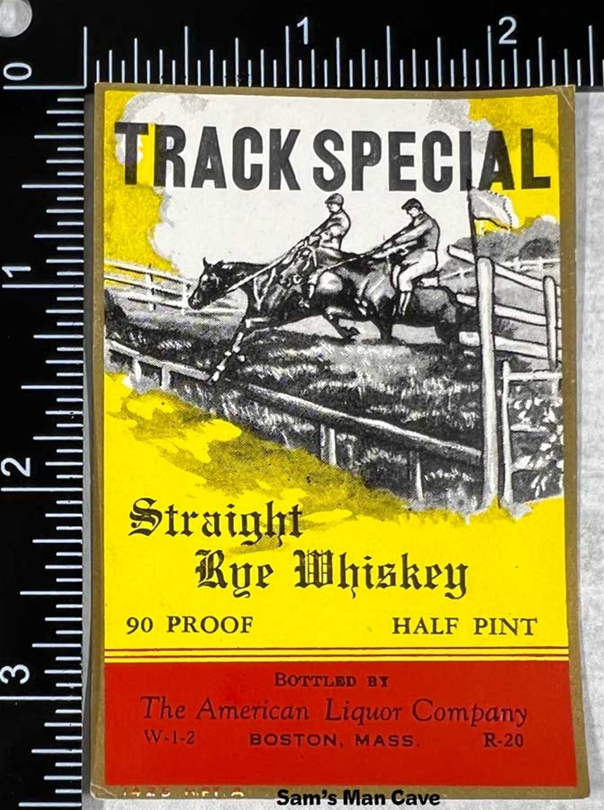 Track Special Straight Rye Whiskey Label