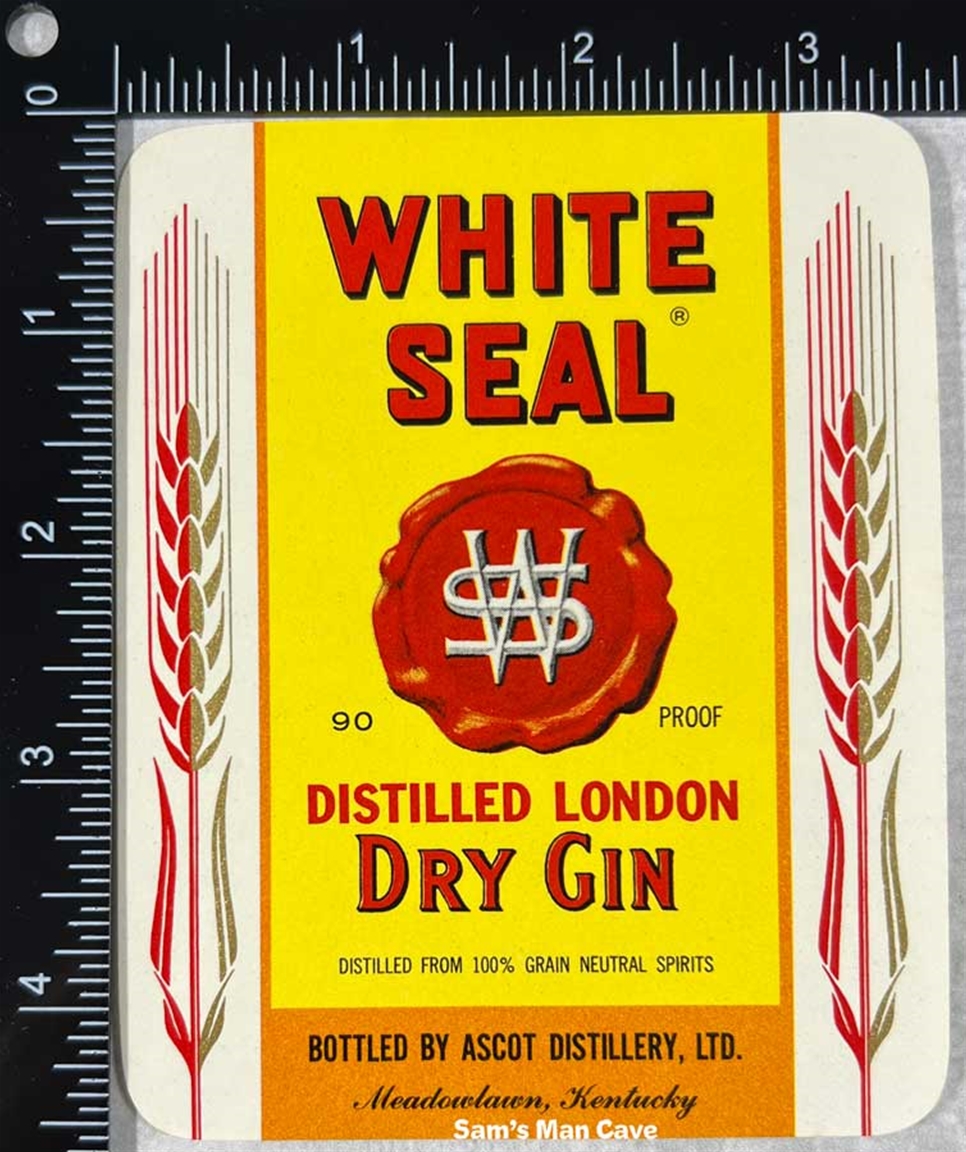 White Seal Dry Gin Label