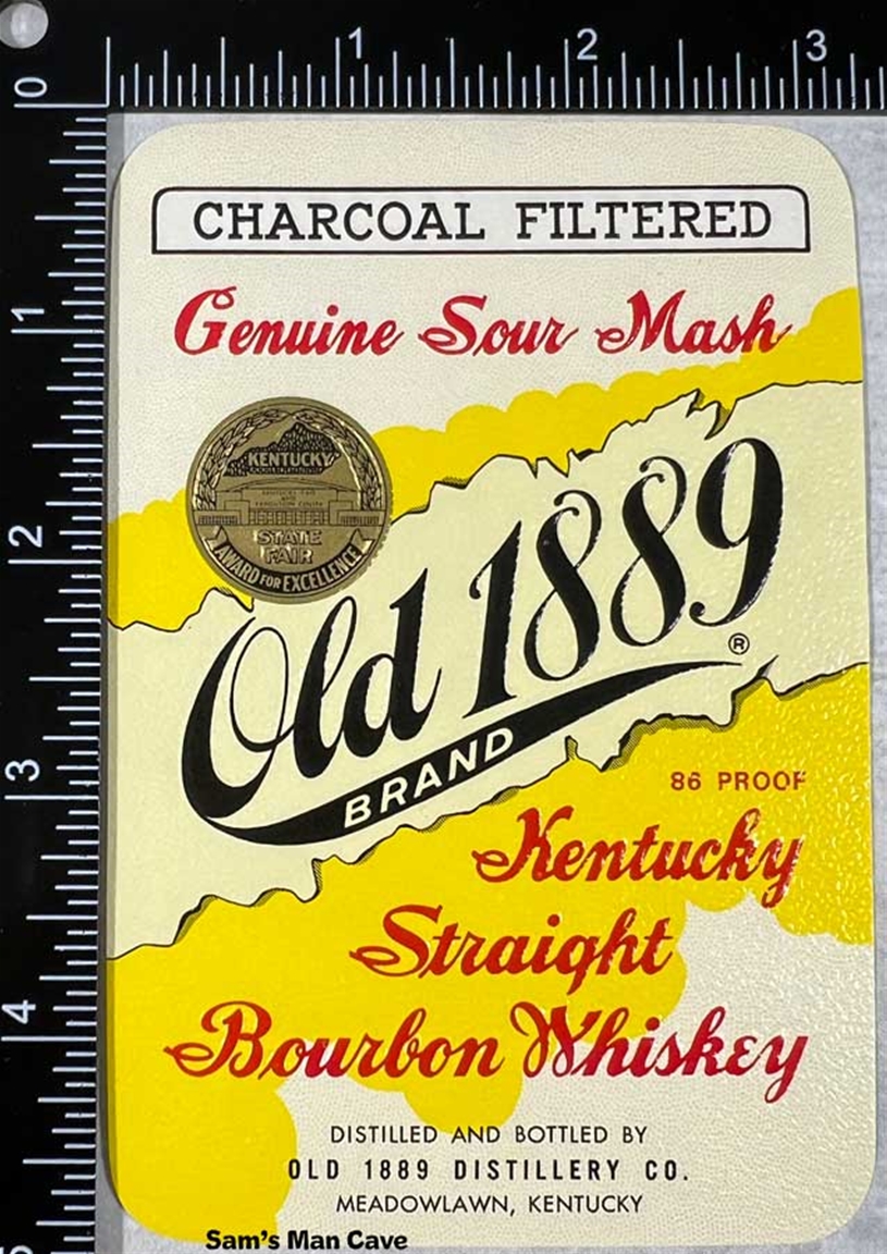 Old 1889 Whiskey Label