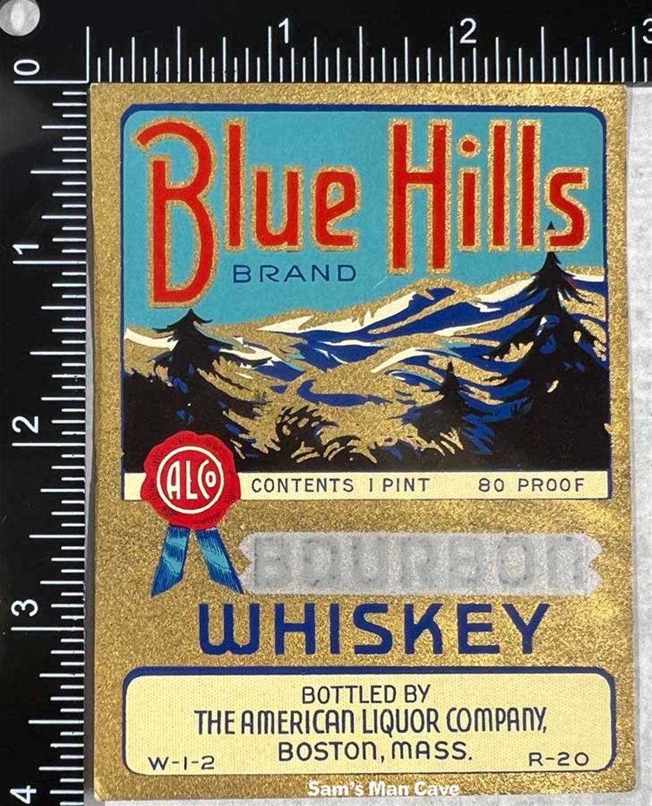 Blue Hills Whiskey Label