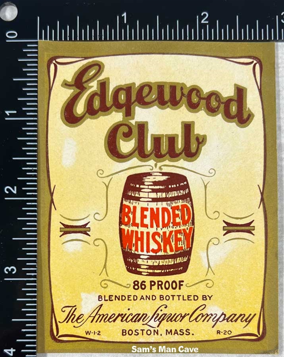 Edgewood Club Blended Whiskey Label