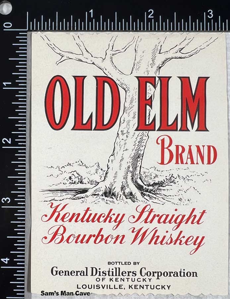 Old Elm Brand Kentucky Straight Bourbon Whiskey Label