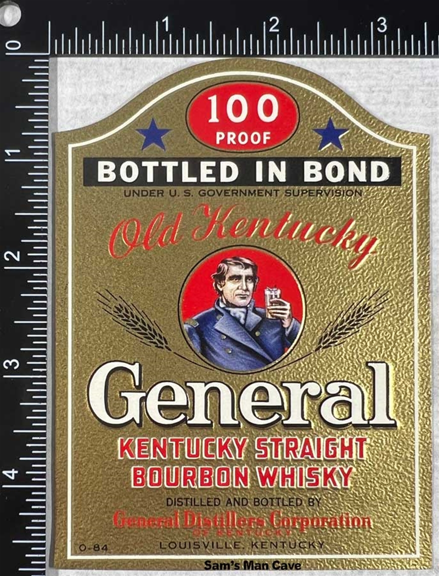 Old Kentucky General Kentucky Straight Bourbon Whisky Label