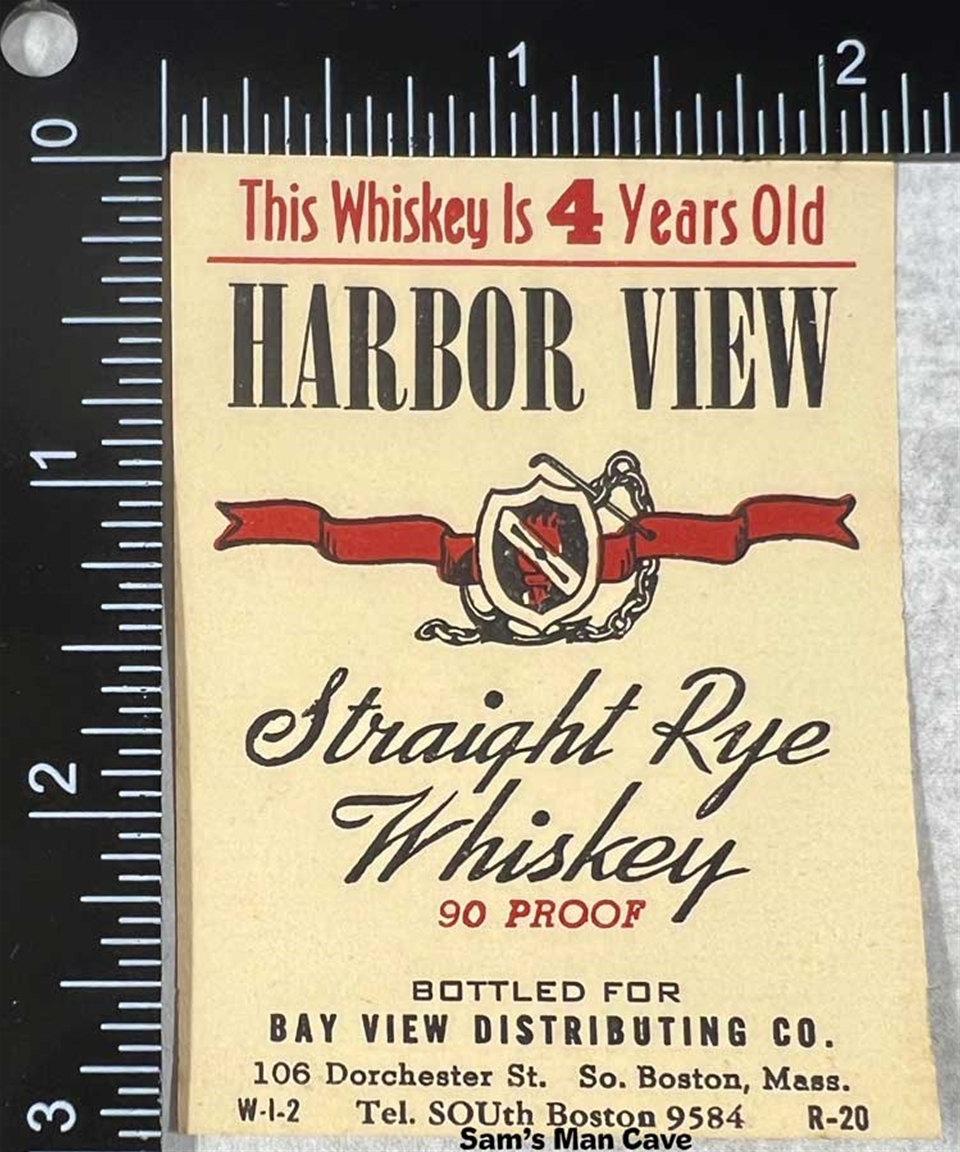 Harbor View Straight Rye Whiskey Label
