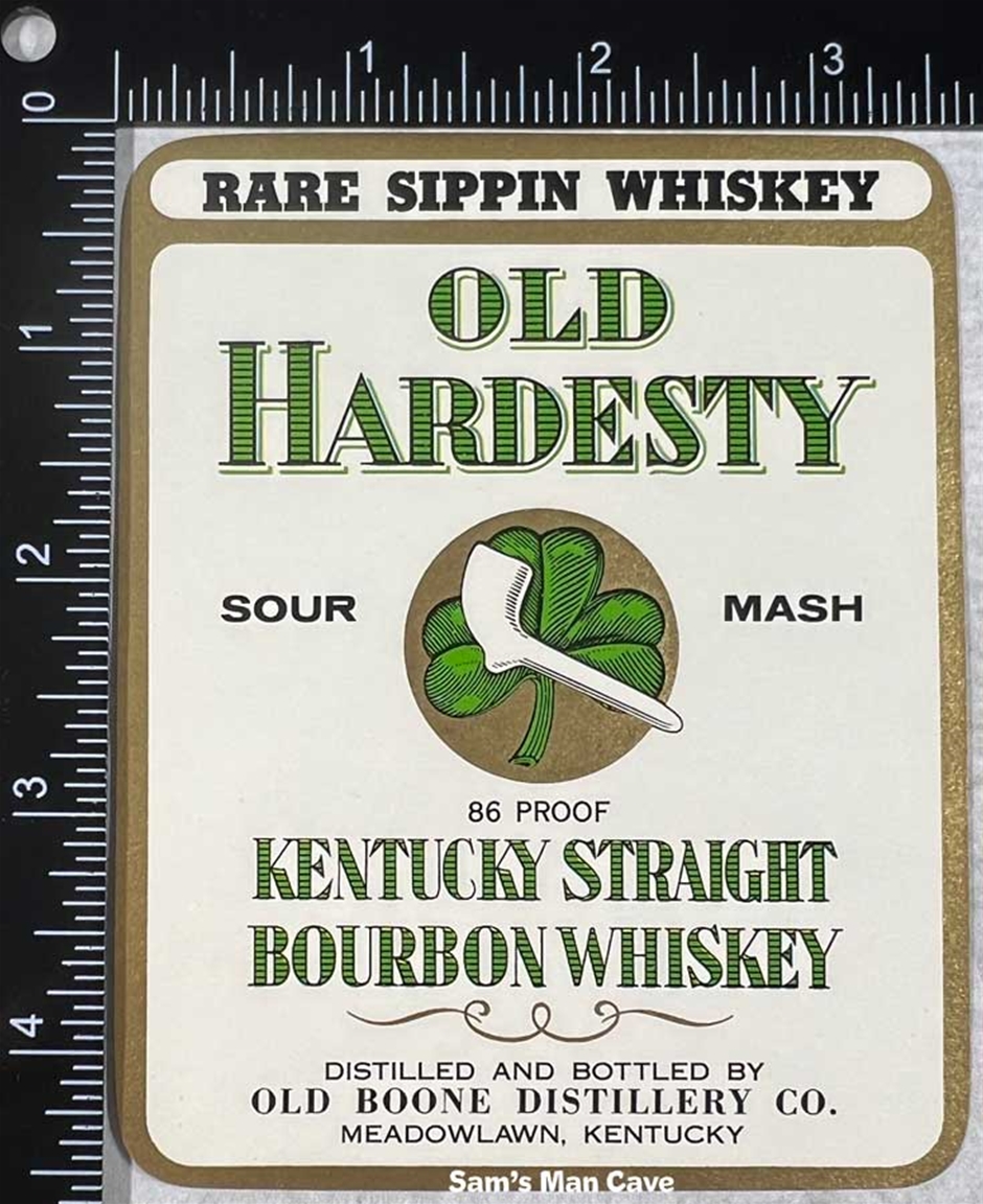 Old Hardesty Kentucky Straight Bourbon Whiskey Label