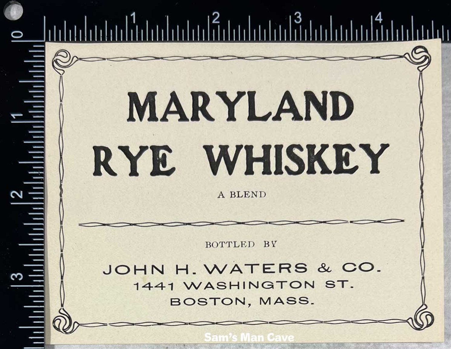 Maryland Rye Whiskey Label