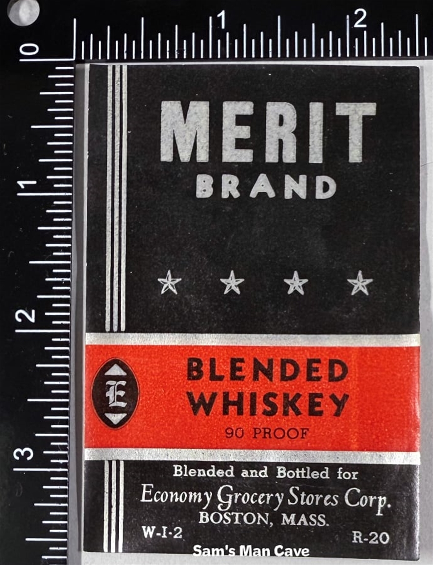 Merit Brand Blended Whiskey Label