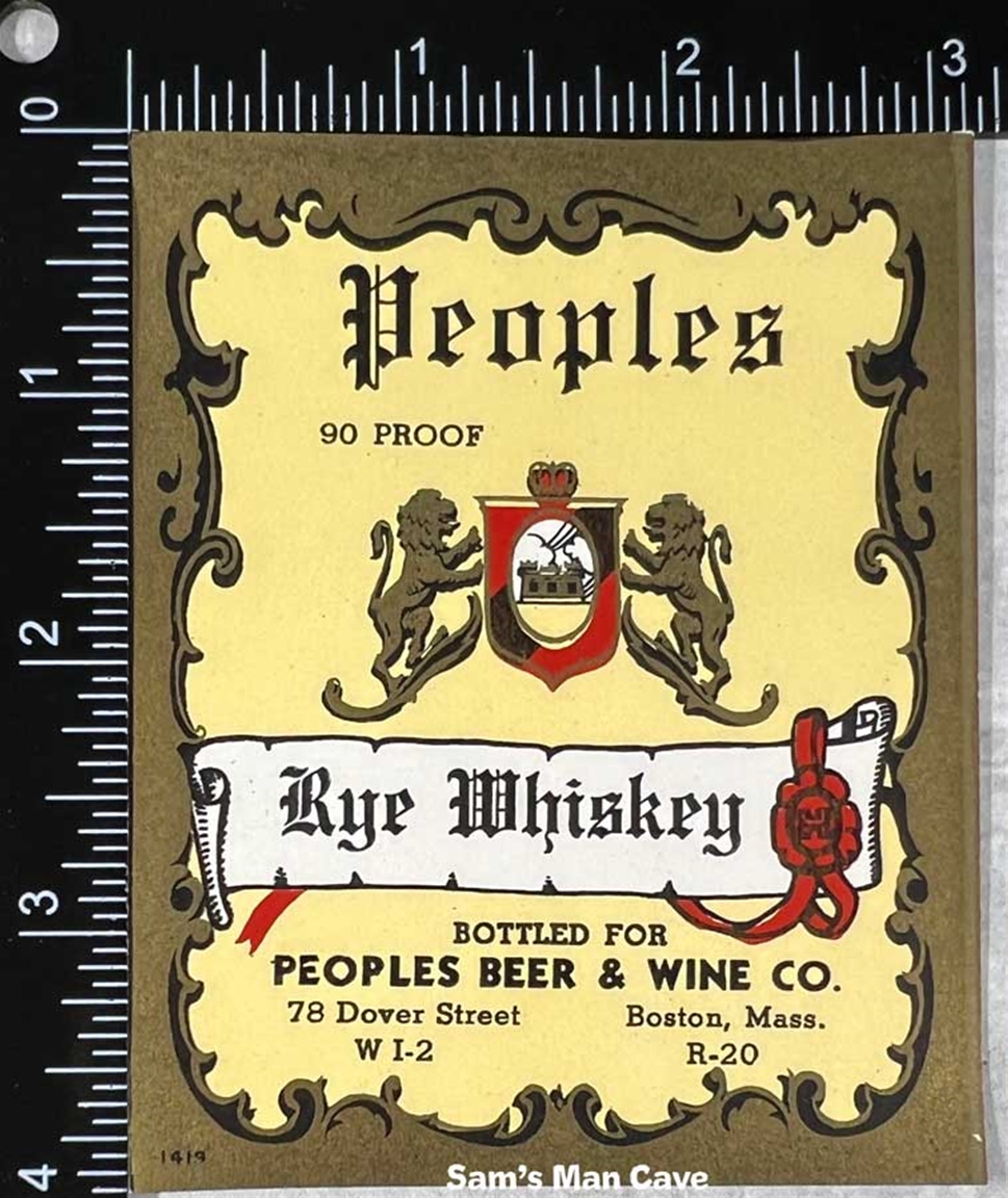 Peoples Rye Whiskey Label