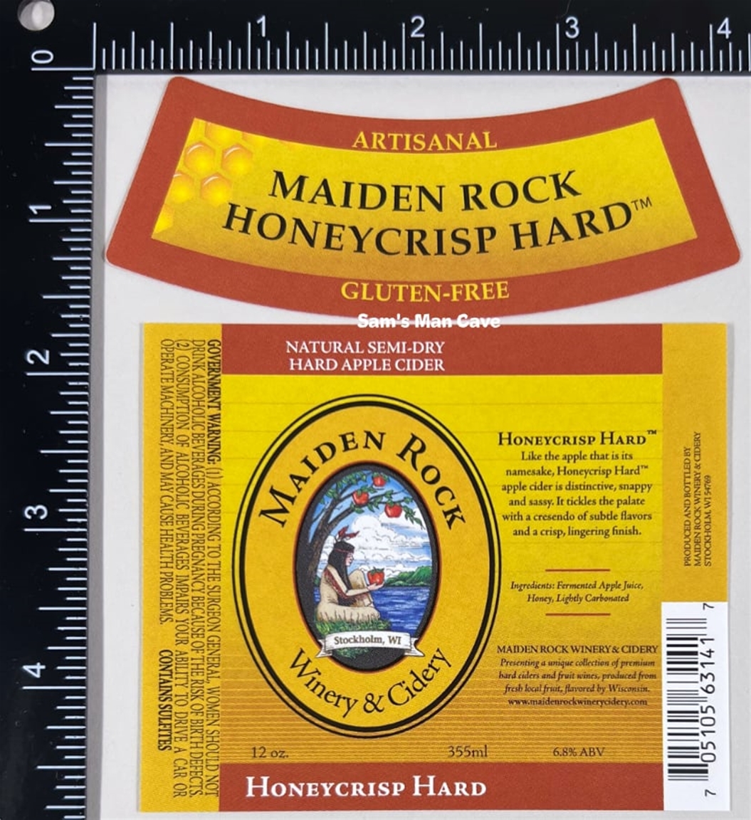 Maiden Rock Honeycrisp Hard Label with neck