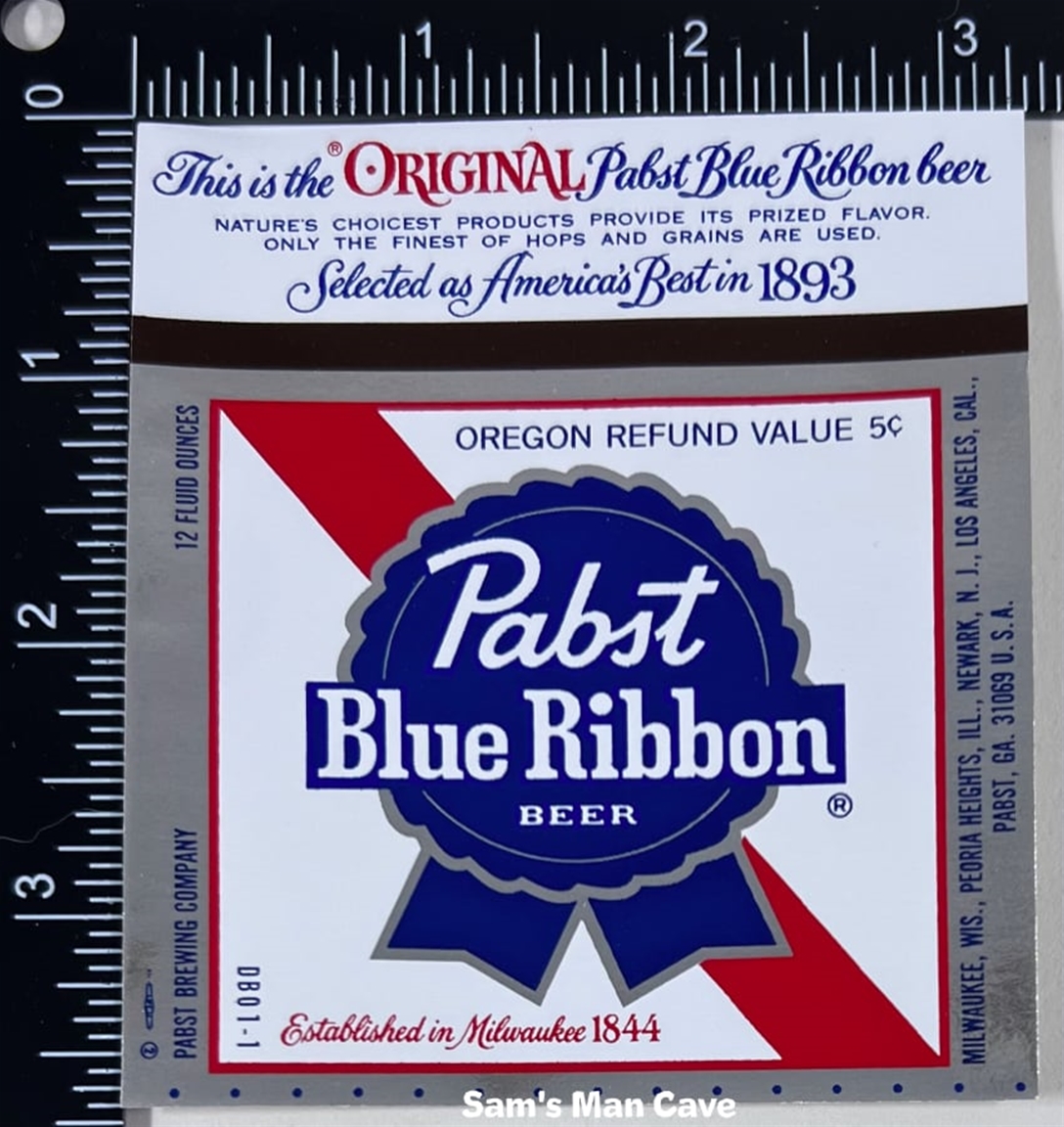 Pabst Blue Ribbon Beer Label