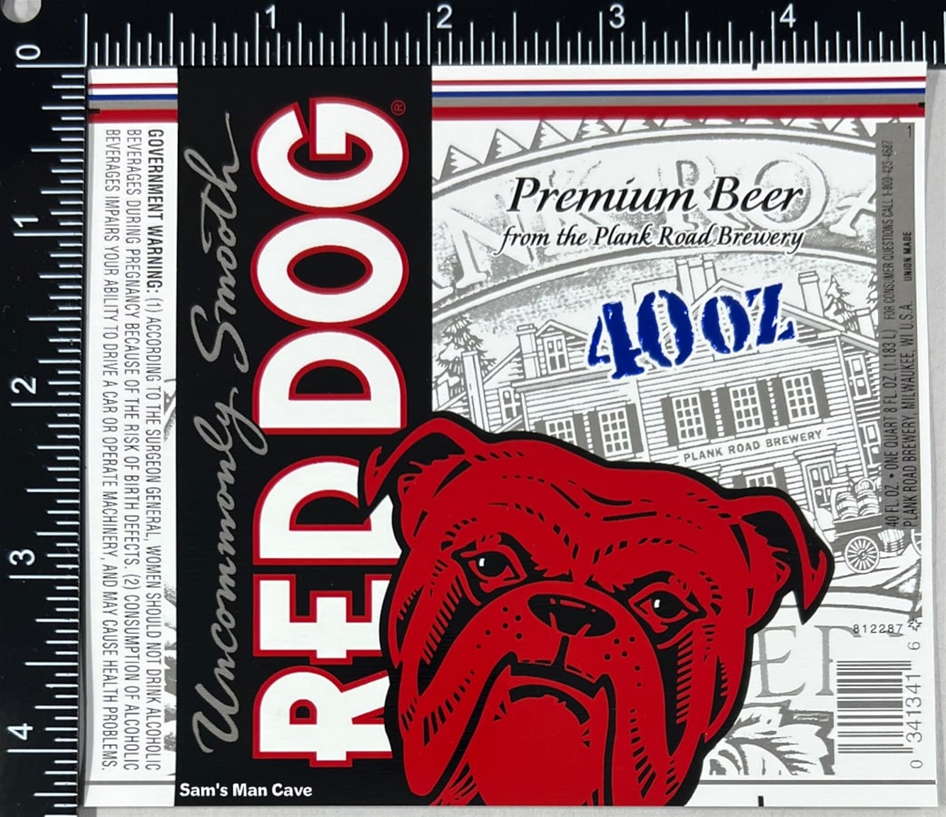 Red Dog Beer Label