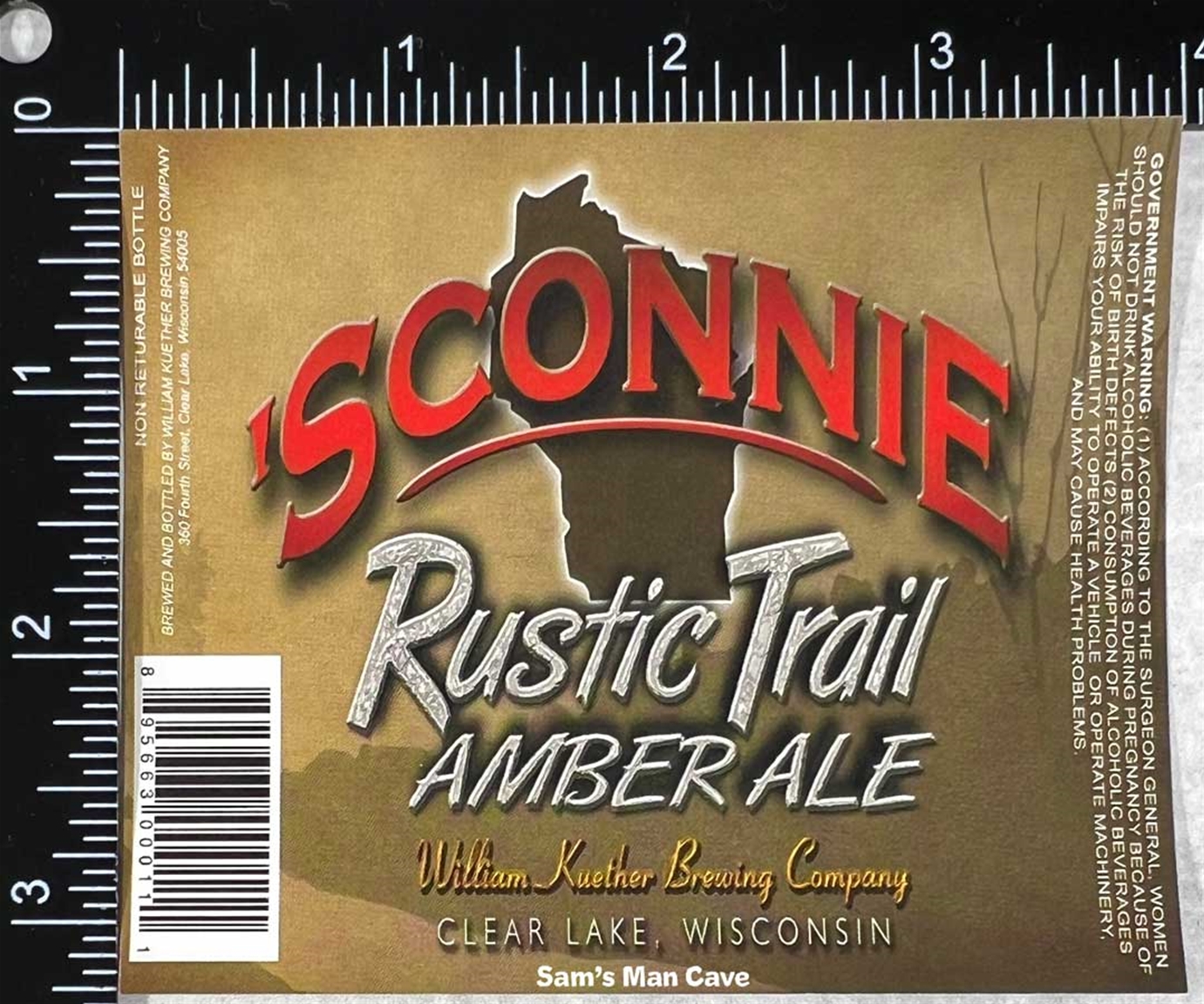 'Sconnie Rustic Trail Amber Ale Label