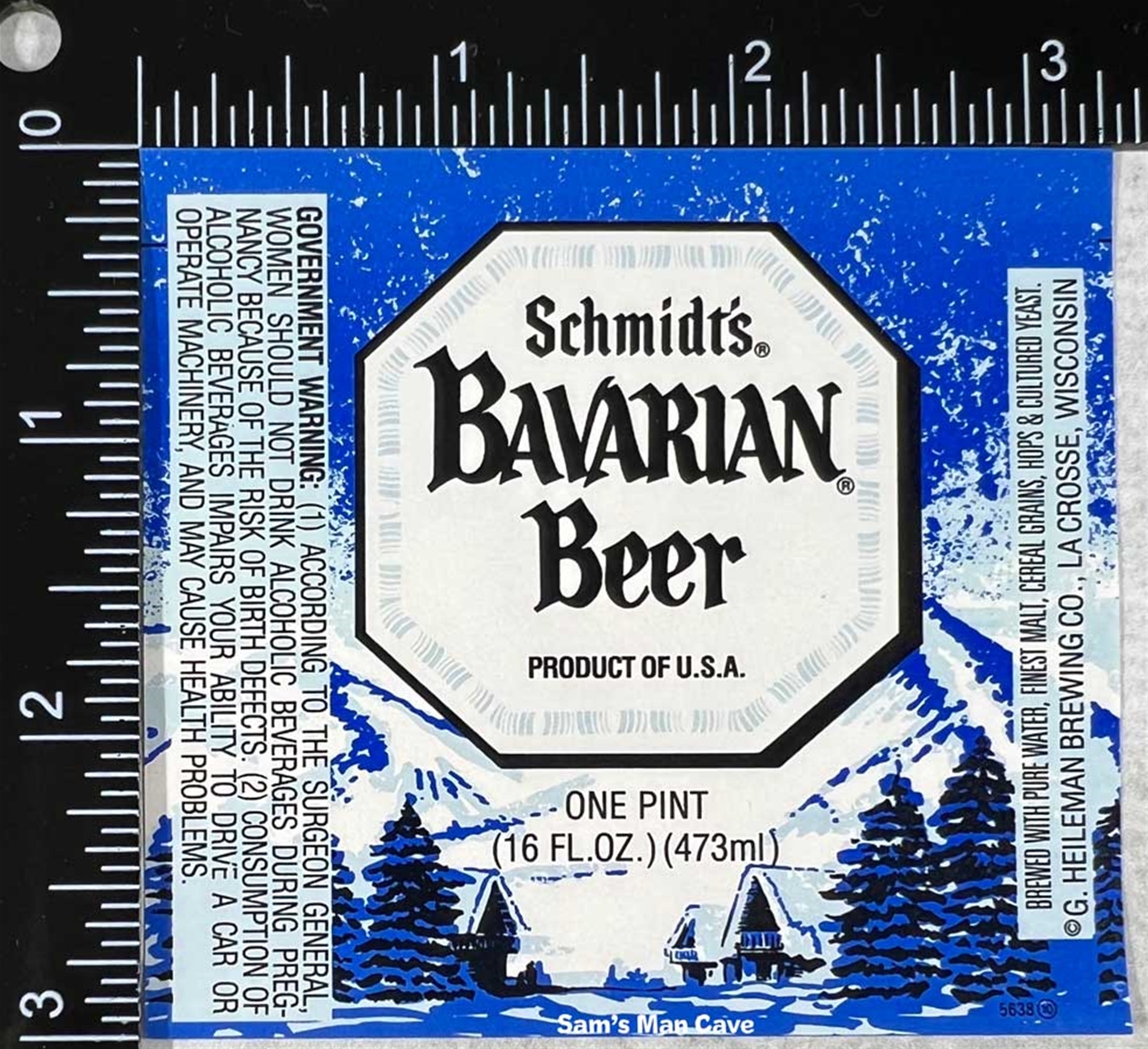 Schmidt's Bavarian Beer Label